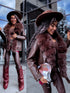 Choco jacket with brown fur "LUX FUR" FL47